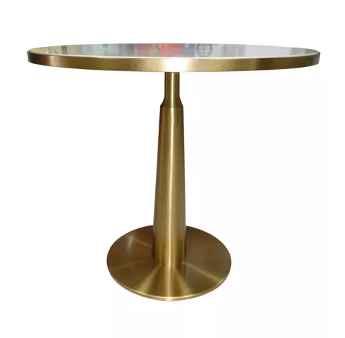 Hazenkamp Dining Table Gold Faux Marble Black 81x81x74cm (201633)