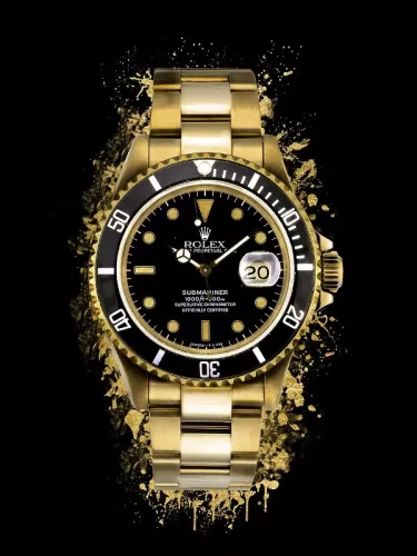 Rolex black&gold
