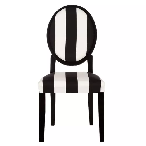 Medaillon Side Chair 57x48x100cm Stripes Big