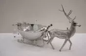 Reindeer with Wine Cooler on Sleigh 82x41x57cm